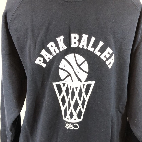 Men’s Crew Neck Sweatshirt Parkballer Navy and White K1X Sizes Medium and Large - Picture 3 of 7